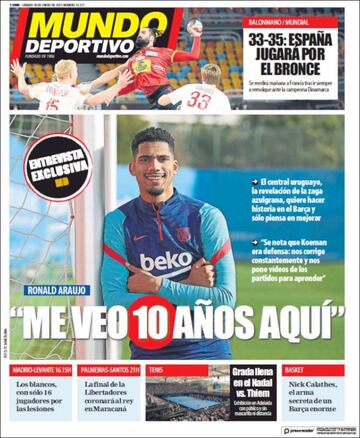 "Tridente 2021"... las portadas deportivas de hoy