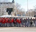 Las jugadoras del Atleti celebran la Supercopa en Neptuno