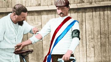 MAURICE GARIN PRIMER VENCEDOR DEL TOUR DE FRANCIA EN 1903 FOTO COLOREADA
 PUBLICADA 01/07/03 NA MA27 2COL
 PUBLICADA 07/07/03 NA MA26 2COL