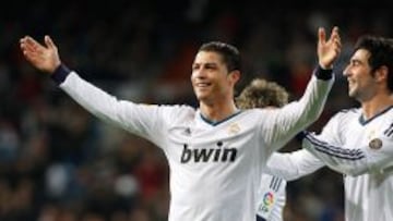 Cristiano Ronaldo celebra uno de sus goles al Sevilla.