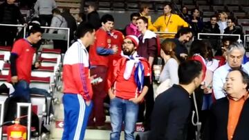 La barra chilena que se hizo presente en el Arena Salzburgo