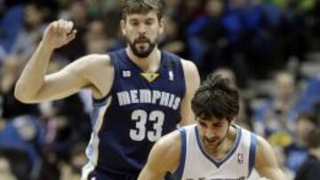 Ricky Rubio y Marc Gasol.