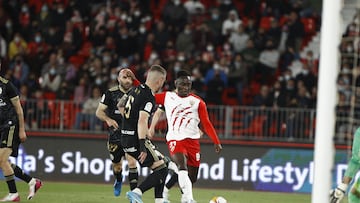 Appiah durante un partido de LaLiga SmartBank con el Almería.