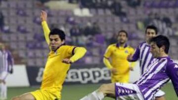 <b>SIN FORTUNA. </b>Jofre y el resto de los atacantes vallisoletanos trataron de sentenciar el partido al contragolpe, pero no tuvieron suerte.