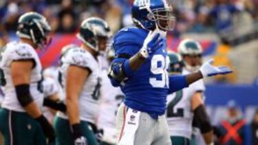 Jason Pierre-Paul, con todos sus dedos, con los New York Giants el año pasado.