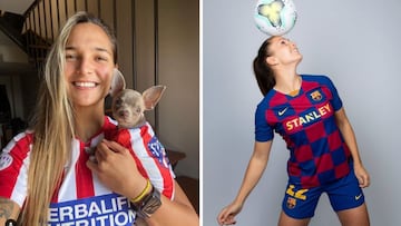 Deyna Castellanos y Lieke Martens, jugadoras del Atlético y del Barça.
