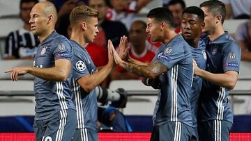 James Rodr&iacute;guez en el partido ante Bayern M&uacute;nich