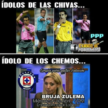 La bruja Zulema le hace el favor a Cruz Azul y los memes se burlan de las Chivas