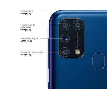 Samsung Galaxy M31, un móvil con 4 cámaras por 279 euros