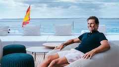 Rafael Nadal, a bordo de su flamante yate.