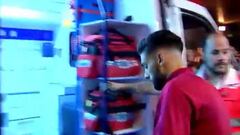 Carrasco abandonó el Calderón directamente en la ambulancia