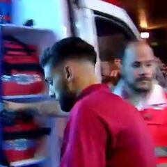 Carrasco abandonó el Calderón directamente en la ambulancia