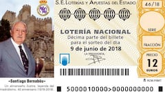 Santiago Bernabéu tendrá 'su décimo' en la Lotería Nacional