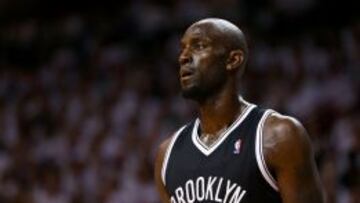 Kevin Garnett, durante un partido de estos playoffs ante Miami.