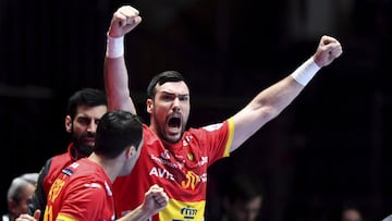 Jugador español de balonmano. Actúa como pivote y juega en el equipo alemán Rhein-Neckar Löwen.