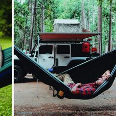Si te gusta acampar deberías tener esta hamaca impermeable que puedes montar en un minuto