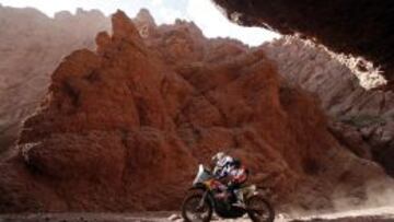 Los pilotos disputan la penúltima jornada del exigente Rally Dakar.