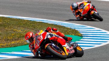 Marc Márquez por delante de Pol.