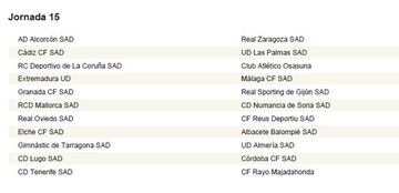 Calendario completo con las 42 jornadas de la Segunda División 2018-2019