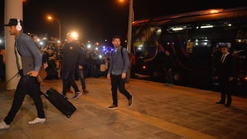 Llegada del FC Barcelona a Vitoria.