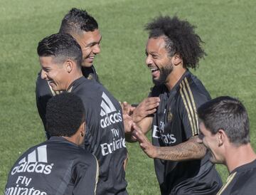 Casemiro, James  y Marcelo 
