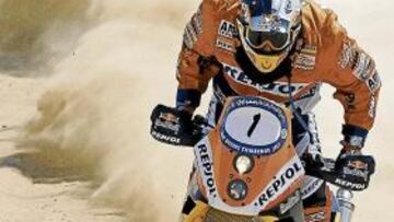 <b>FAVORITO. </b>Marc Coma ha comenzado de forma impecable su participación en el rally de Dubai.