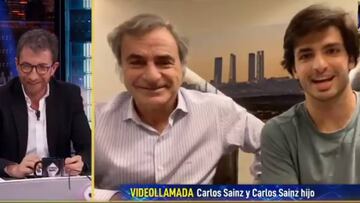 Los Sainz con Pablo Motos en El Hormiguero.