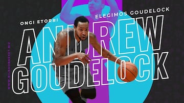 Cartel anunciador del fichaje de Goudelock por el Bilbao Basket