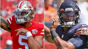 Los quarterbacks novatos Trey Lance, de San Francisco 49ers, y Justin Fields, de Chicago Bears, presentaron buenas actuaciones en la pretemporada.