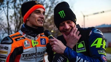 Luca Marini y Valentino Rossi.