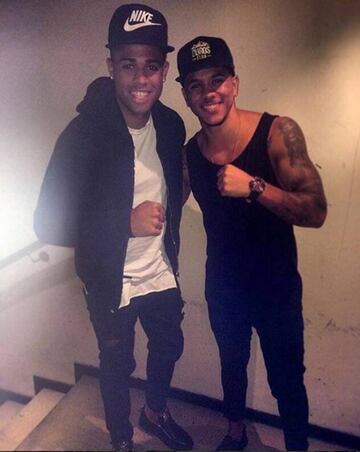 Mariano, con el boxeador Maravilla Alonso.