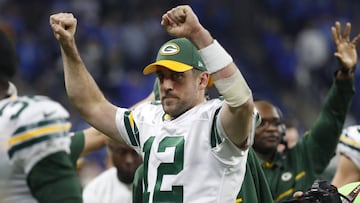 Green Bay Packers quarterback Aaron Rodgers reacts on the bench after an NFL football game against the Detroit Lions, Sunday, Jan. 1, 2017, in Detroit. The Packers defeated the Lions 31-24. (AP Photo/Paul Sancya)