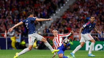 Griezmann, en el Atlético-Arsenal.
