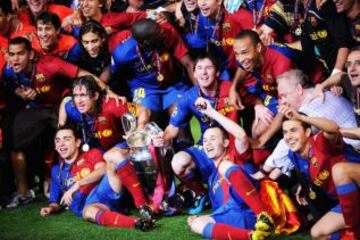 27 de mayo de 2009. Barcelona derrot&oacute; por 2-0 al Manchester United, coron&aacute;ndose campe&oacute;n de la Champions League. 