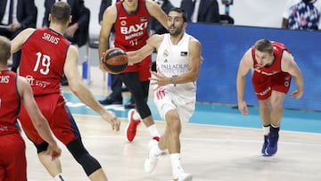 Facundo Campazzo, ante el Baxi Manresa, en su último partido con el Real Madrid.
