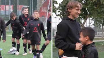 La cara de unos niños cuando ven aparecer a Modric de la nada: viral al instante