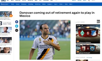 Fox Sports en inglés también se pronunció sobre el tema Donovan 