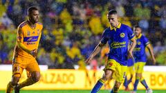 Rafael Carioca (izq) intenta quitarle un balón a Álvaro Fidalgo (der) durante el último partido de la temporada regular.