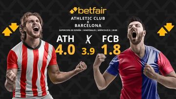 Athletic Club de Bilbao vs. FC Barcelona: horario, dónde ver, pronósticos y cuadro
