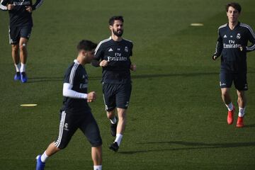 Entrenamiento del Real Madrid antes de viajar a Huesca