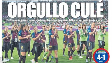 Aplauso al Barça femenino en la prensa de Barcelona