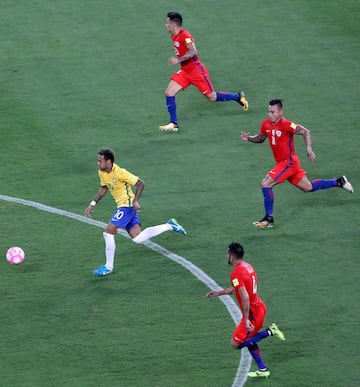 Las mejores imágenes del duelo entre Chile y Brasil