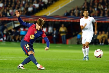 El joven jugador del Barcelona le devolvió la confianza a Flick en forma de doblete. Buen partido en el que demostró que puede tener cabida.