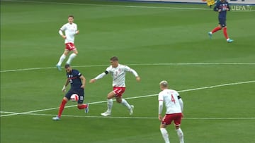 Paren ya las votaciones y denle el Balón de Oro: Benzema y su baile tremendo a la defensa danesa