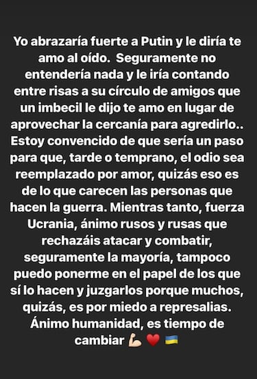 El curioso plan de Juan Mag¨¢n para acabar con la guerra: ¡°Le dir¨ªa que le amo a Putin al o¨ªdo¡±