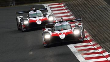 Los dos Toyota TS050 Hybrid del WEC 2018-19. 