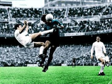 Pedro de Felipe durante un partido Real Madrid-Valencia