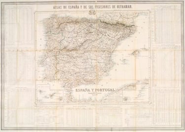 Así era el mapa de España dibujado por primera vez de forma correcta y es de 1863