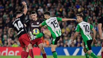 Álex Moreno, ante el Athletic.