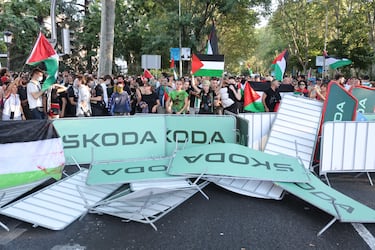 El caos se apodera del final de La Vuelta en Madrid